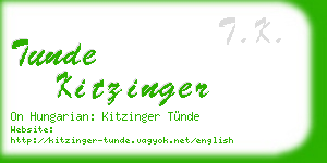 tunde kitzinger business card